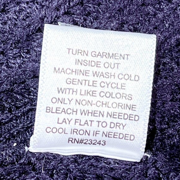 Women's New York & Company Sweater | Purple | 3/4 Sleeve | Round Neck | Small - Picture 13 of 13